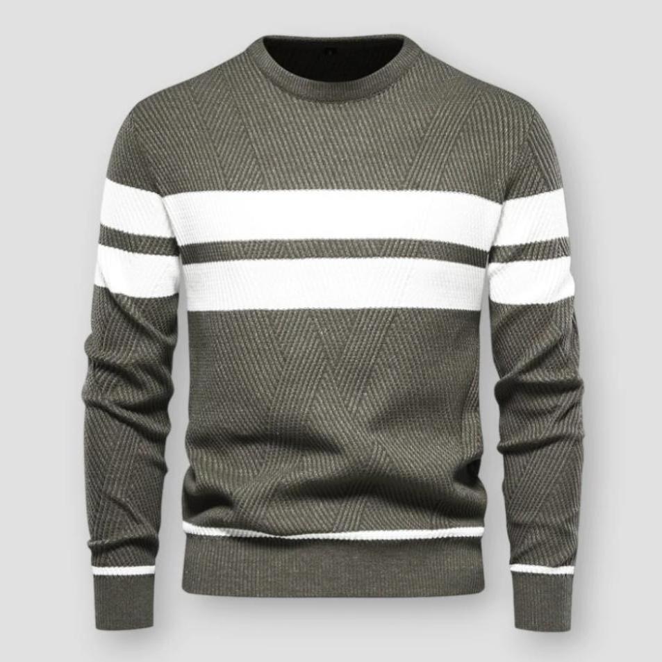 Maglione uomo in cotone a righe