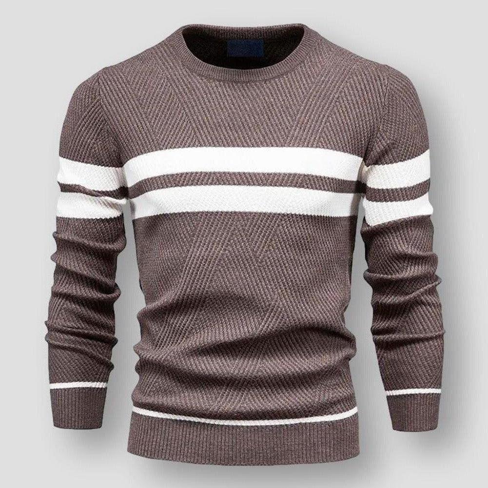 Maglione uomo in cotone a righe