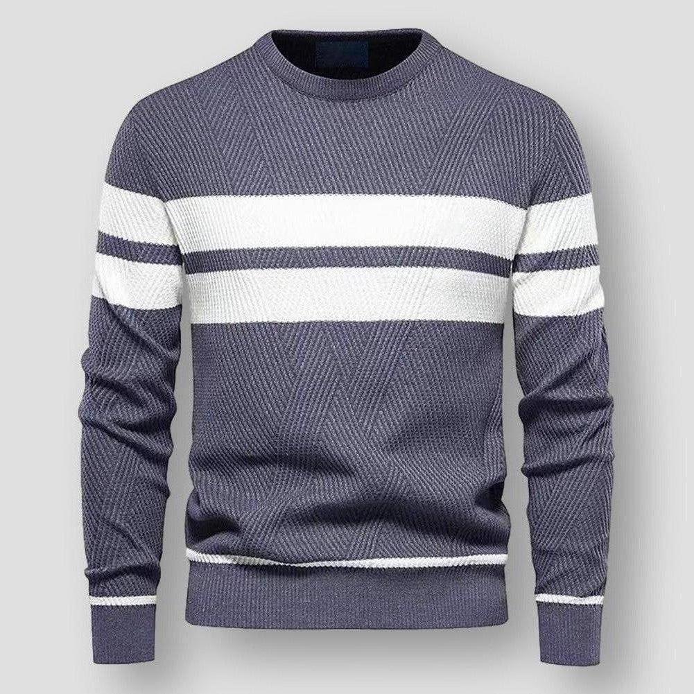 Maglione uomo in cotone a righe