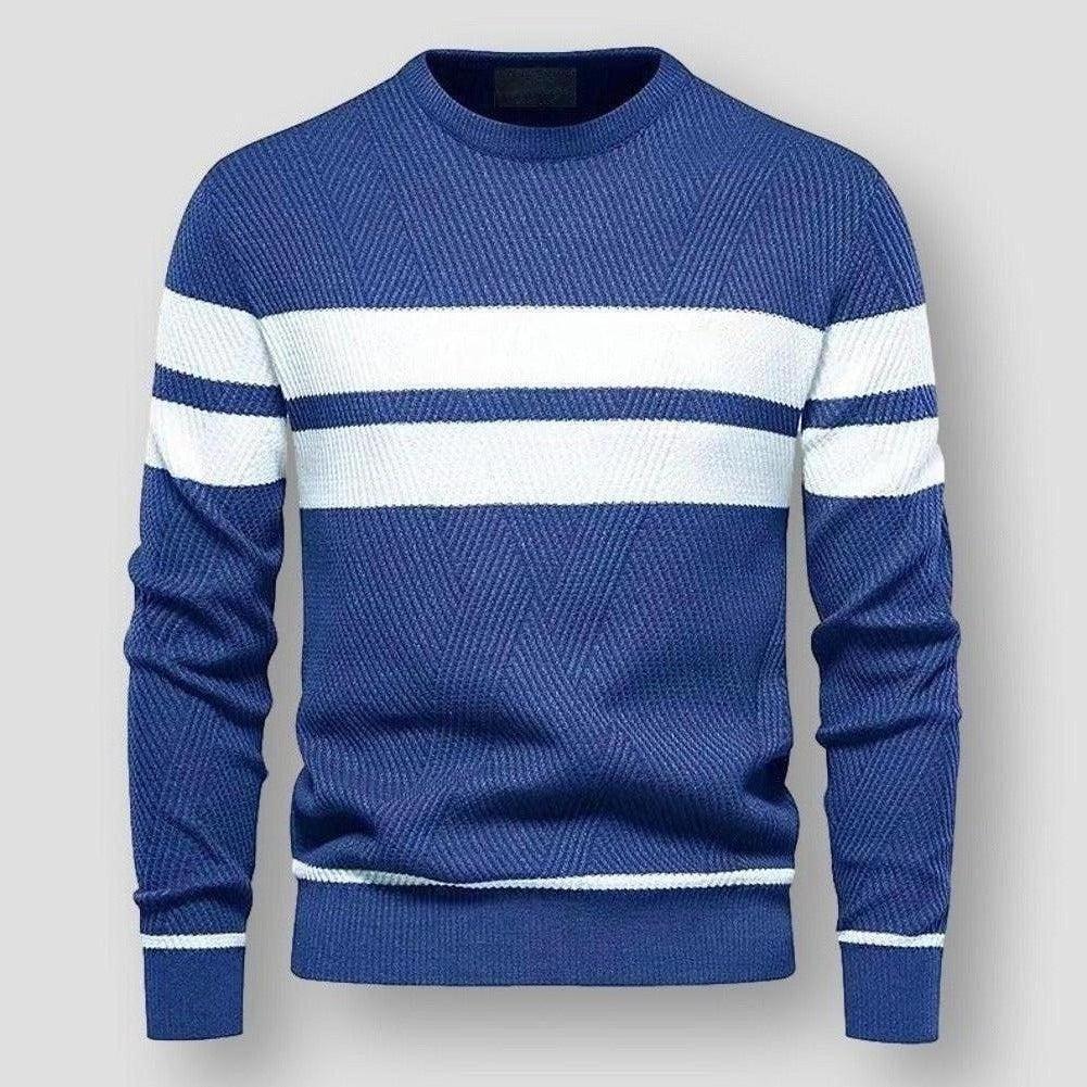 Maglione uomo in cotone a righe
