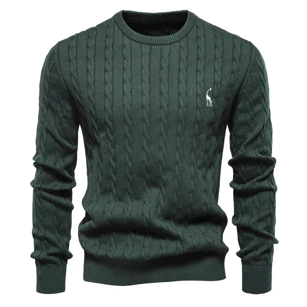 Pullover uomo lavorato a trecce