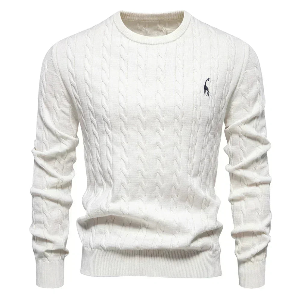 Pullover uomo lavorato a trecce