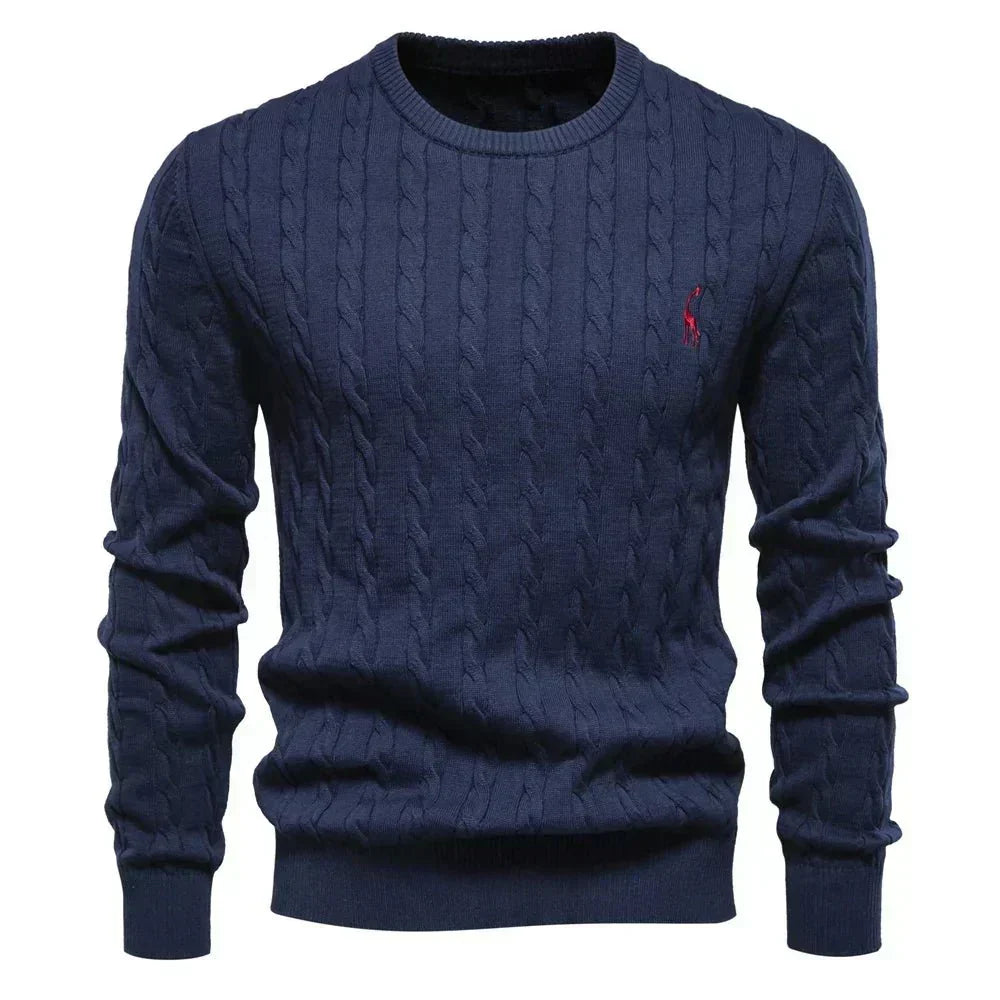 Pullover uomo lavorato a trecce