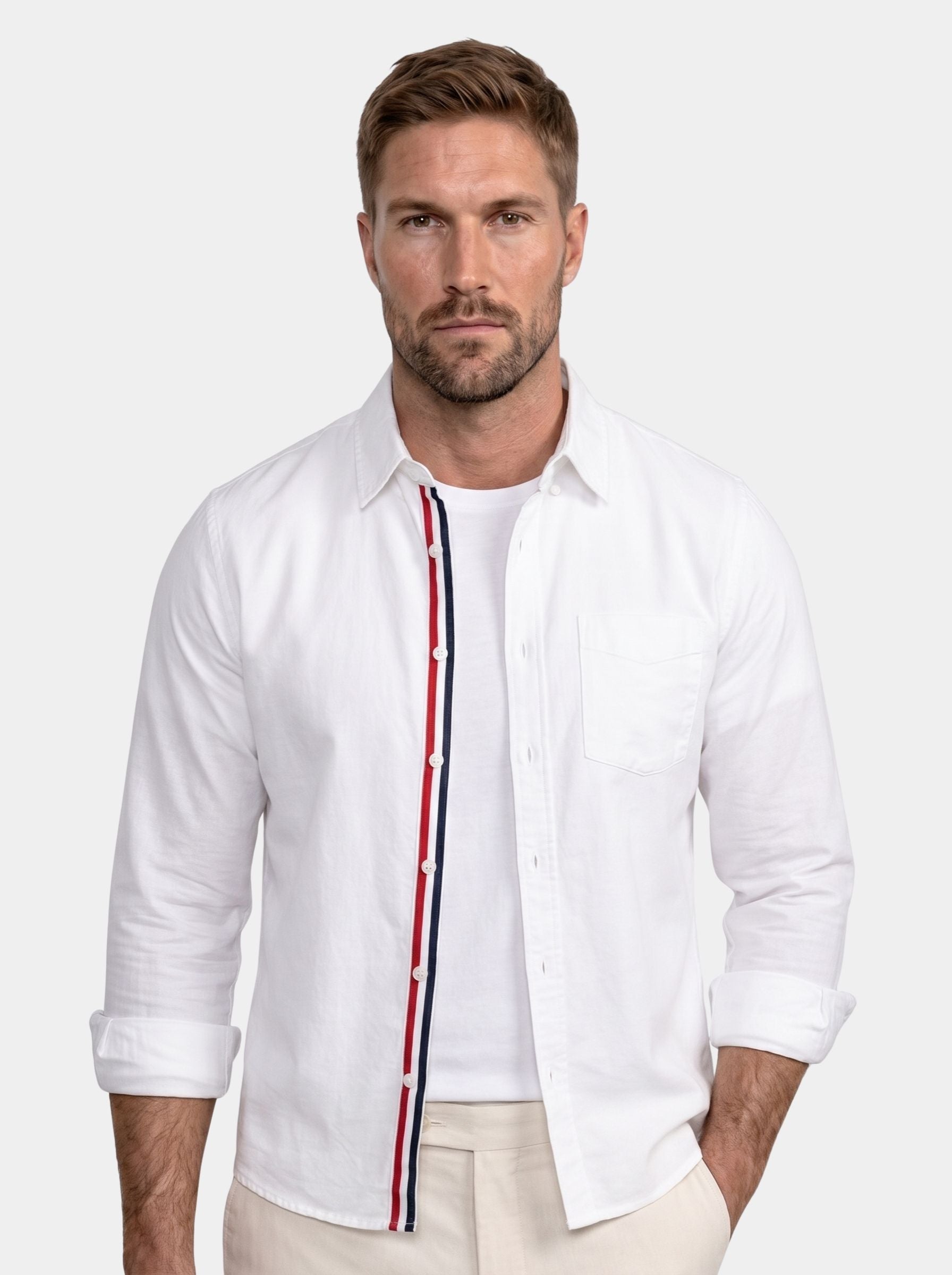 Camicia Vincenzo in lino a maniche lunghe - Aurelio Club