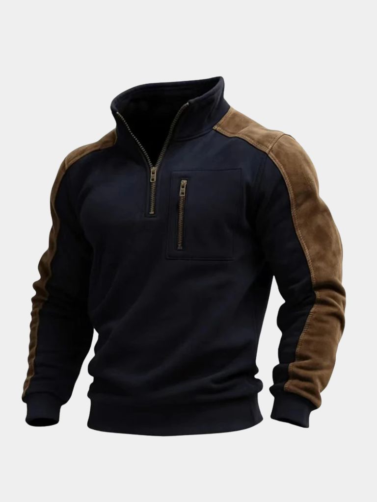Pullover Urban Explorer a collo alto con zip corta - Aurelio Club