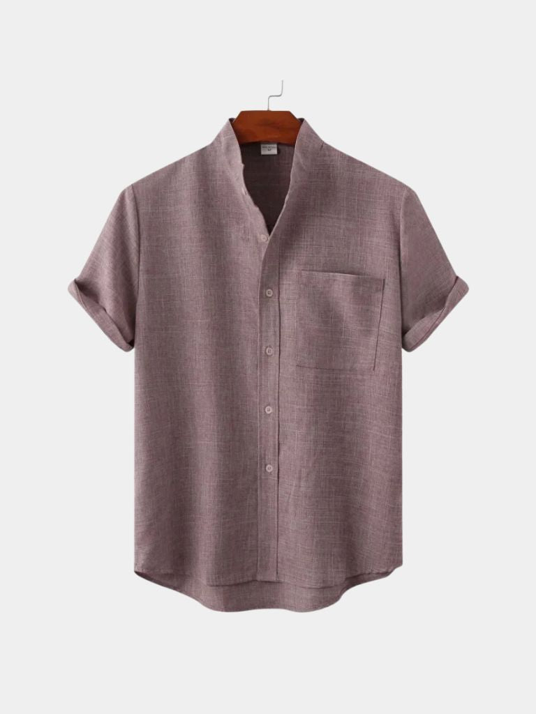 Camicia in lino a maniche corte Resort - Aurelio Club