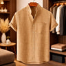Camicia uomo a maniche corte dalla linea aderente