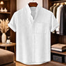 Camicia uomo a maniche corte dalla linea aderente