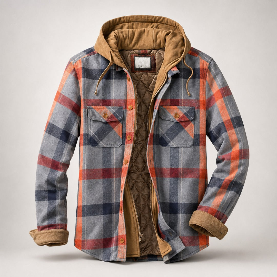 Giacca uomo a quadri con effetto patchwork