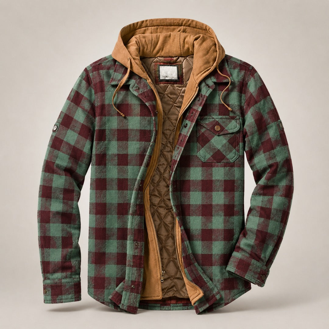 Giacca uomo a quadri con effetto patchwork
