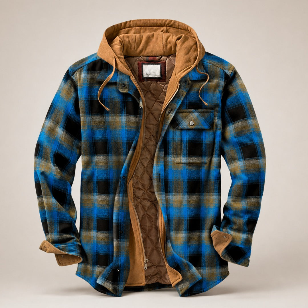 Giacca uomo a quadri con effetto patchwork