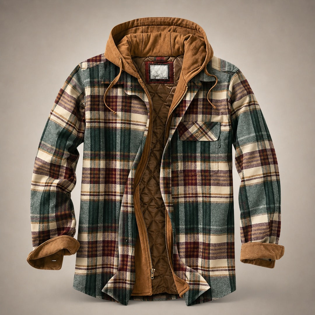 Giacca uomo a quadri con effetto patchwork