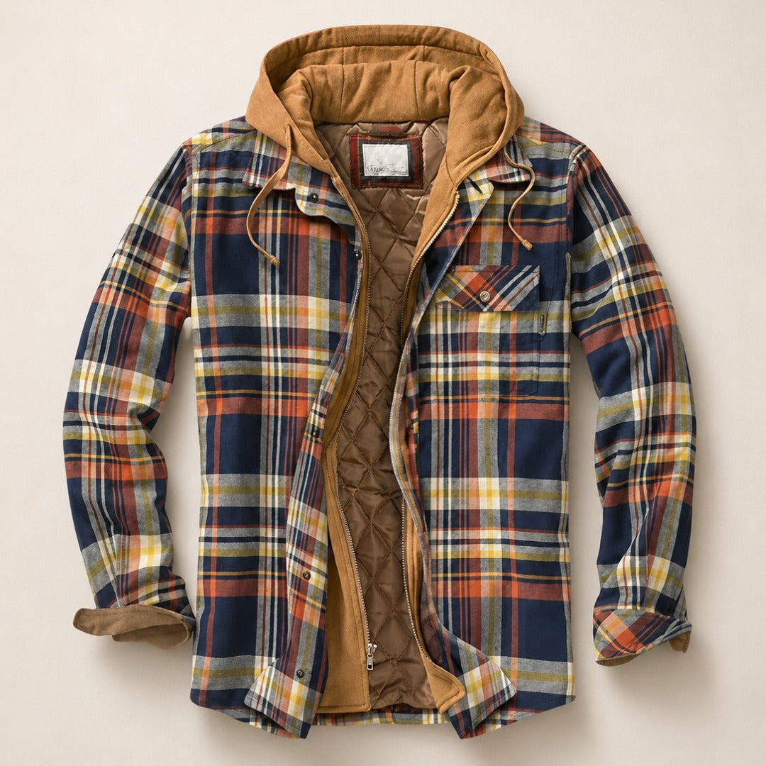 Giacca uomo a quadri con effetto patchwork