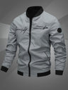 Giacca uomo con collo bomber e ricamo