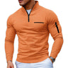 Felpa uomo a colori contrastanti con zip corta