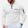 Felpa uomo a colori contrastanti con zip corta