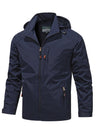 Giacca uomo in nylon con cappuccio e maniche raglan
