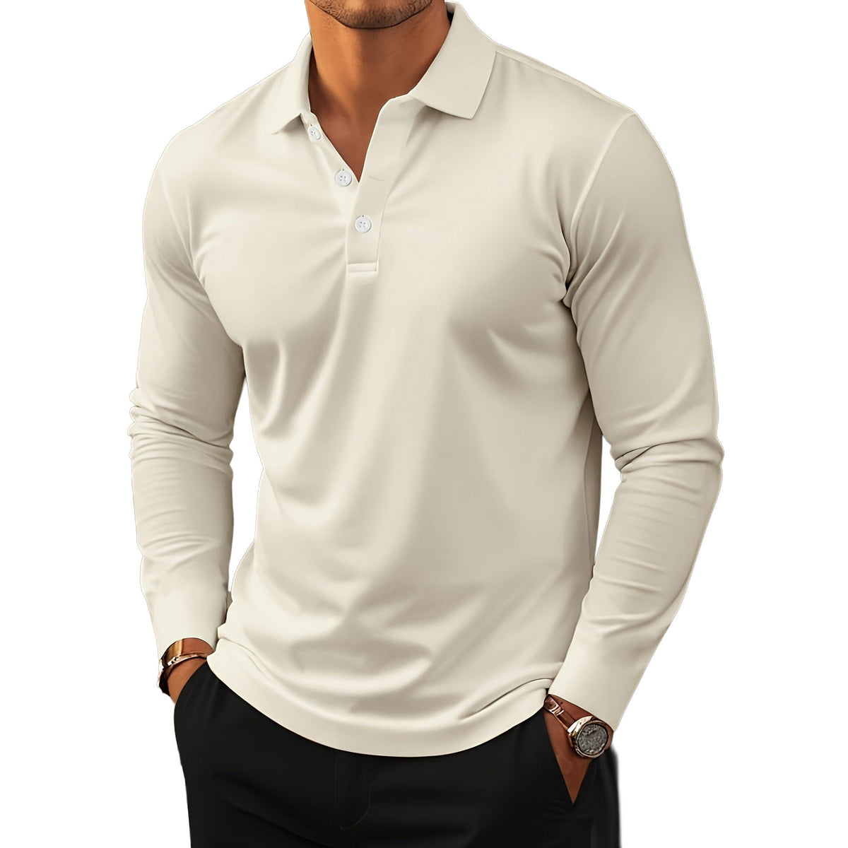 T-shirt uomo elasticizzata a maniche lunghe