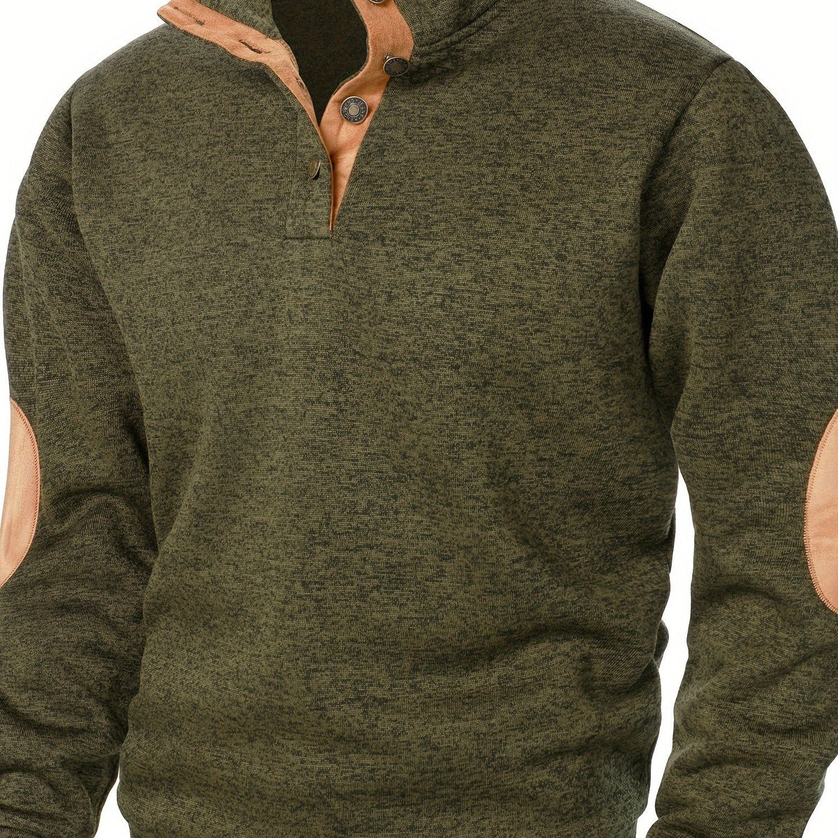 Pullover uomo a collo alto con bottoni