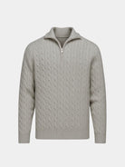 Pullover a trecce con zip al collo - Aurelio Club