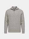 Pullover a trecce con zip al collo - Aurelio Club