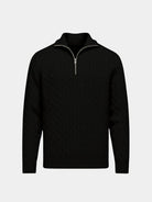 Pullover a trecce con zip al collo - Aurelio Club