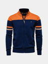 Cardigan in misto cotone con collo alto e zip - Aurelio Club