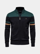 Cardigan in misto cotone con collo alto e zip - Aurelio Club