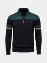 Cardigan in misto cotone con collo alto e zip - Aurelio Club