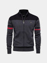 Cardigan in misto cotone con collo alto e zip - Aurelio Club
