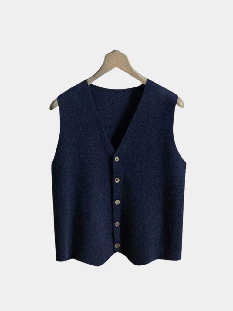 Gilet in lana e cashmere con bottoni - Aurelio Club
