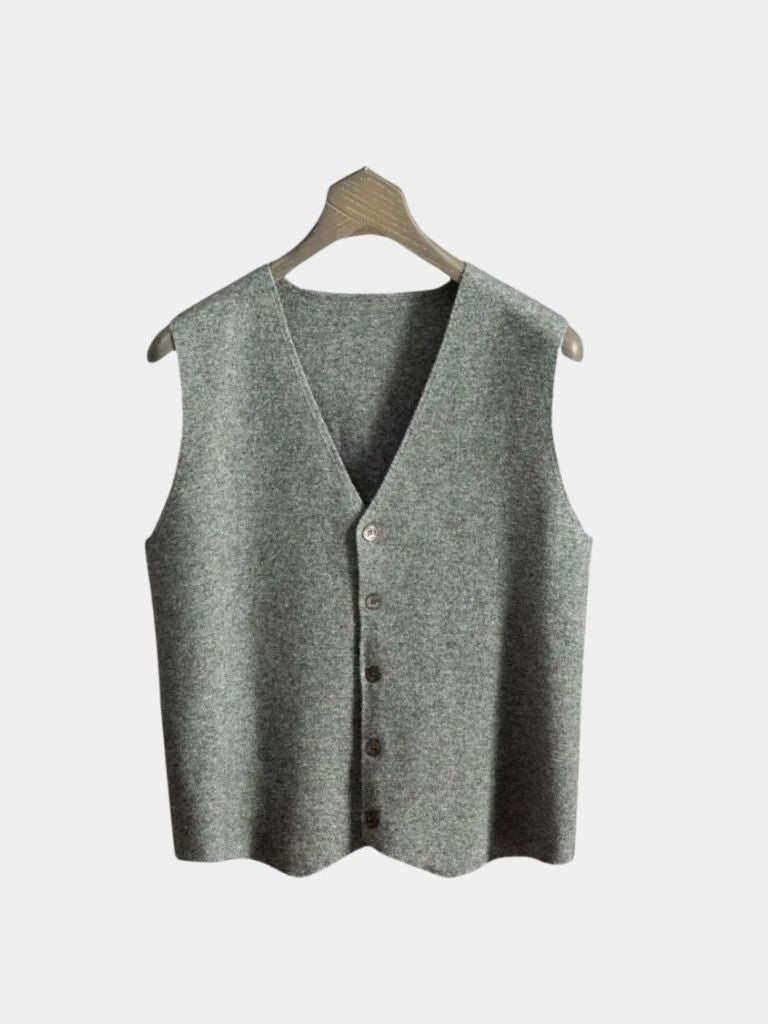 Gilet in lana e cashmere con bottoni - Aurelio Club