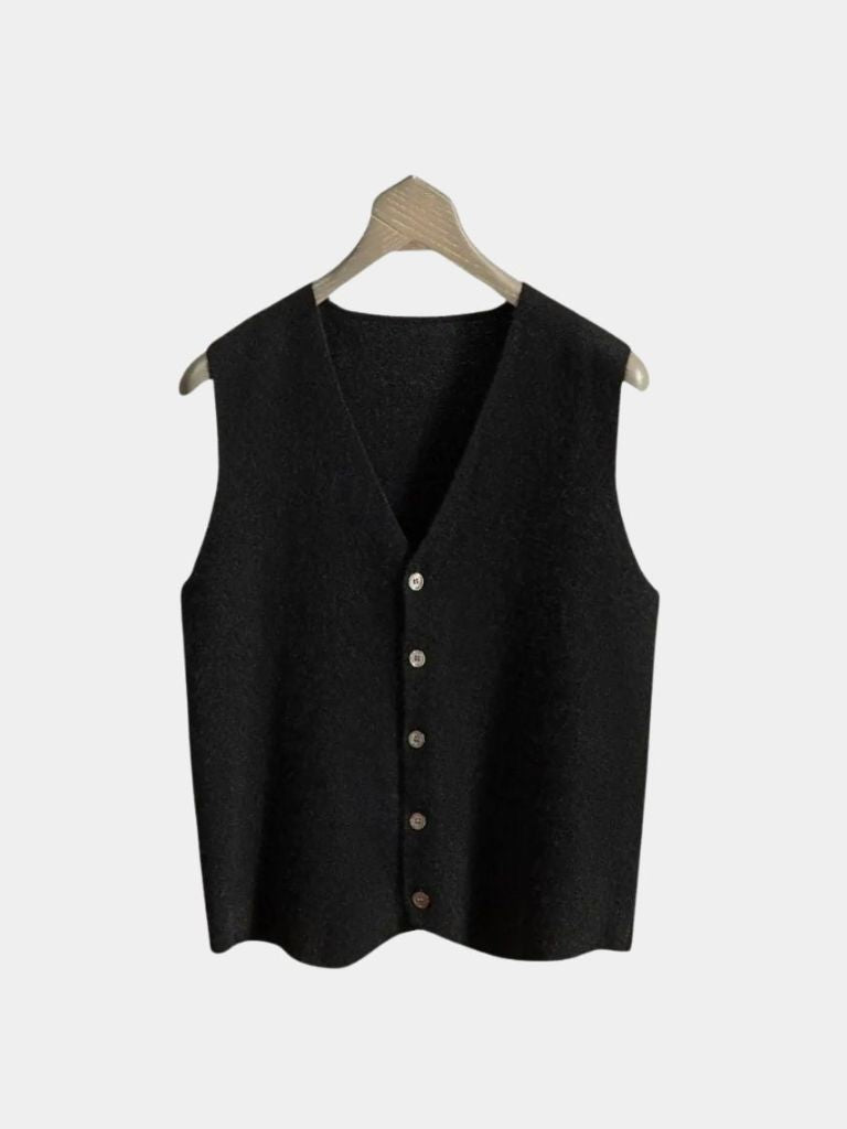 Gilet in lana e cashmere con bottoni - Aurelio Club