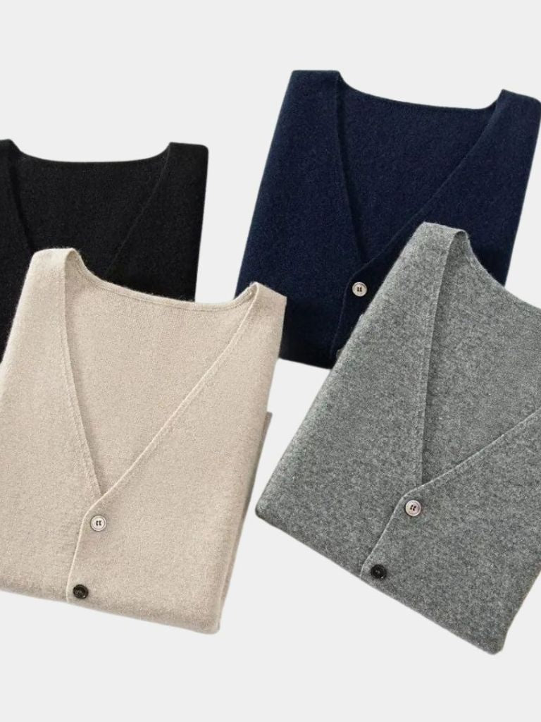 Gilet in lana e cashmere con bottoni - Aurelio Club