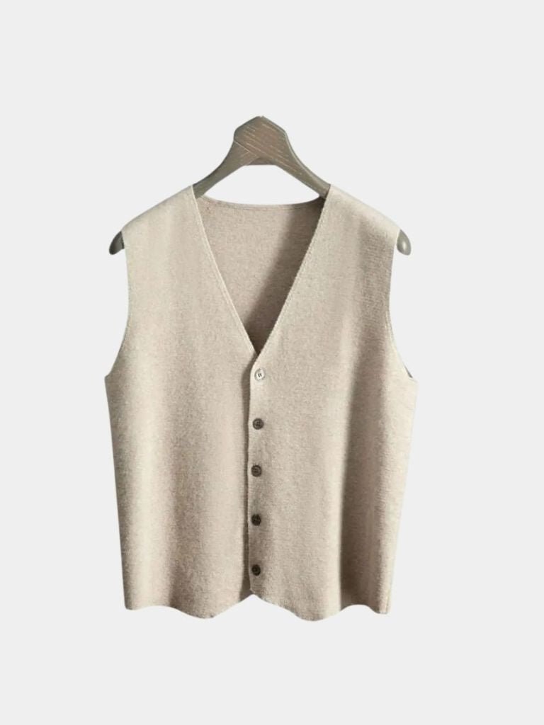 Gilet in lana e cashmere con bottoni - Aurelio Club
