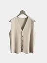 Gilet in lana e cashmere con bottoni - Aurelio Club