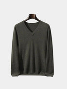 Maglia con scollo a V in lana e cashmere - Aurelio Club