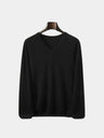 Maglia con scollo a V in lana e cashmere - Aurelio Club