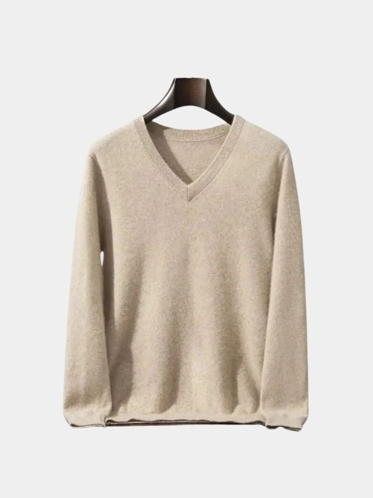 Maglia con scollo a V in lana e cashmere - Aurelio Club