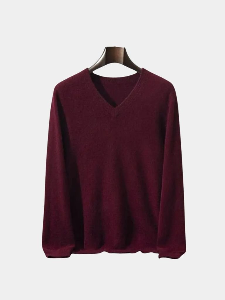 Maglia con scollo a V in lana e cashmere - Aurelio Club