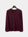 Maglia con scollo a V in lana e cashmere - Aurelio Club