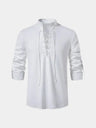 Camicia a maniche lunghe con lacci al collo - Aurelio Club