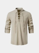 Camicia a maniche lunghe con lacci al collo - Aurelio Club