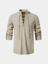 Camicia a maniche lunghe con lacci al collo - Aurelio Club