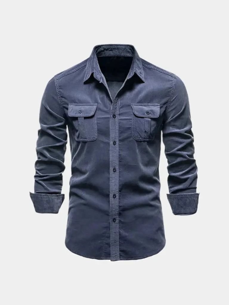 Camicia a maniche lunghe con tasche sul petto - Aurelio Club