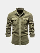 Camicia a maniche lunghe con tasche sul petto - Aurelio Club