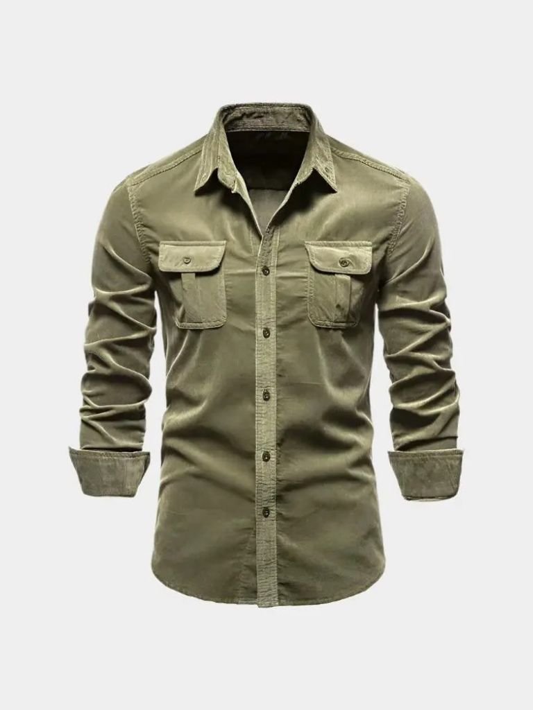 Camicia a maniche lunghe con tasche sul petto - Aurelio Club