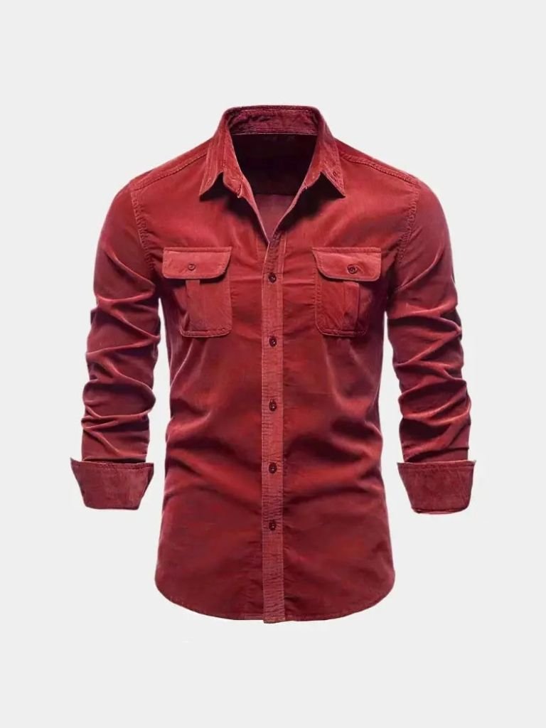 Camicia a maniche lunghe con tasche sul petto - Aurelio Club