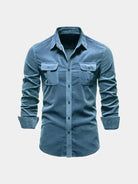 Camicia a maniche lunghe con tasche sul petto - Aurelio Club