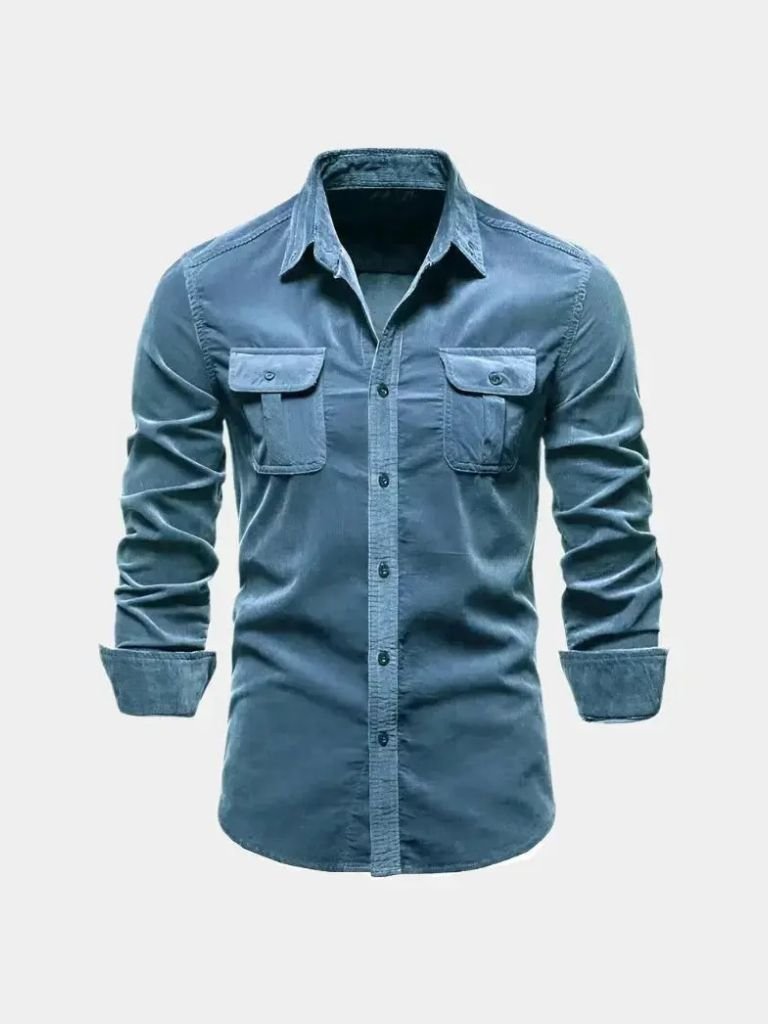 Camicia a maniche lunghe con tasche sul petto - Aurelio Club